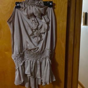 Large halter gold beautiful on! Like new